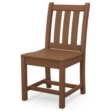 Poly Wood TGD100TE Traditional Garden Dining Side Chair, Teak