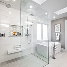Bathrooms with porcelain tile