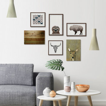 Animal Boho Hexaptych