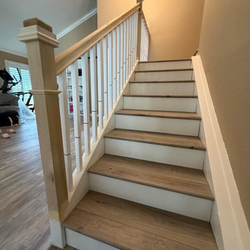 In-Progress: New Stair Treads & Railing Installation