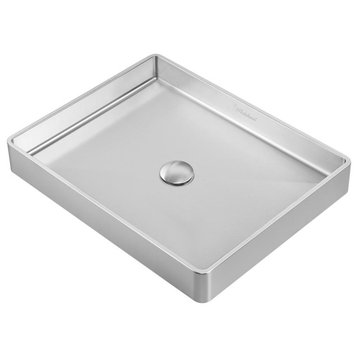 Whitehaus WHNPL1578-BSS Brushed Stainless Steel Noah Plus Above Mount Sink