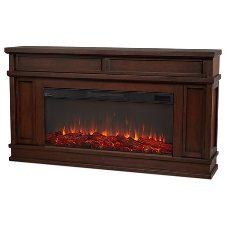 Bowery Hill Traditional Electric Fireplace in Dark Walnut