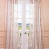 Lunetta Taupe Gold Embroidered Sheer Curtain