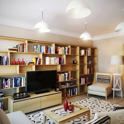 Custom Library - Display And Wall Shelves 