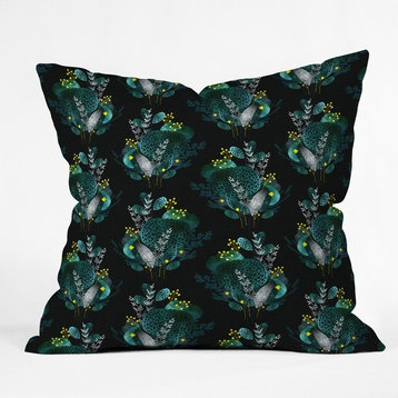 Iveta Abolina Night Seaflower Throw Pillow, 20"x20"