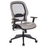 Office Star - Dark Air Grid  Back Managers Office Chair with Dillon Stratus Gray  Fabric Seat - Dark Air Grid  Back Managers Office Chair with Dillon Stratus Gray  Fabric Seat