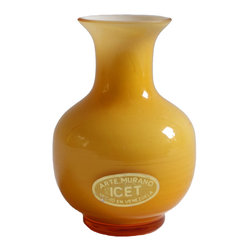 ICET ARTE MURANO BUTTERSCOTCH AMBER BUD VASE - Vases