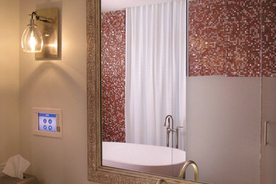 Inspiration for a contemporary bathroom remodel in Chicago