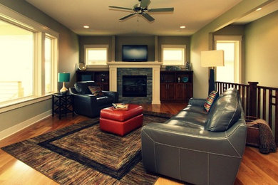 Elegant living room photo in Other