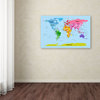 'World Map for Kids' Canvas Art by Michael Tompsett