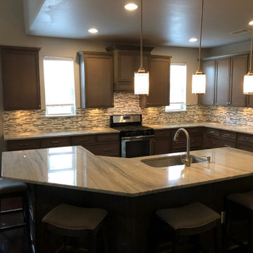 Transitional Kitchen Remodel Done in a Harbor Mist Stain