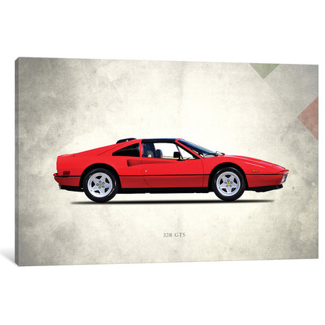 "1987 Ferrari 328 GTS" by Mark Rogan, Canvas Print, 18"x12"