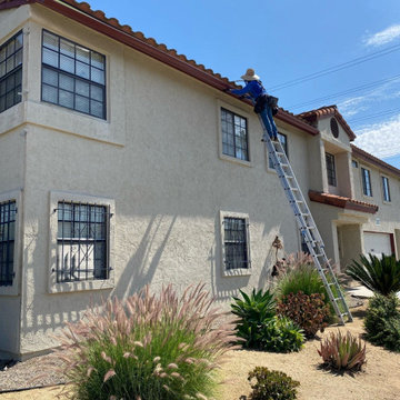 North Park, SD Rain Gutter Project (during work)