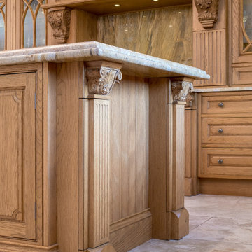 Classic, Sustainable-Wood Victorian Style Kitchen