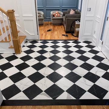Classic checkerboard foyer