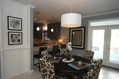 Example of a trendy dining room design in Miami