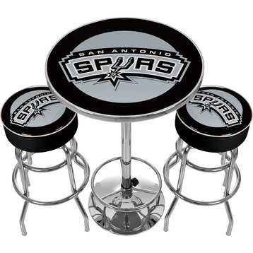 Ultimate NBA San Antonio Spurs Gameroom Combo - 2 Bar Stools & Table