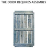TMS Mid-Bar Barn Door With Sliding Hardware Kit, Denim Blue, 42"x84
