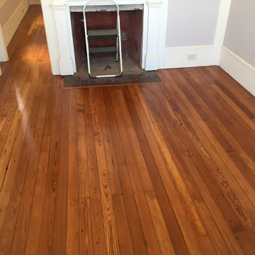 Refinished, Water Damaged Heart Pine Flooring in St. Augustine