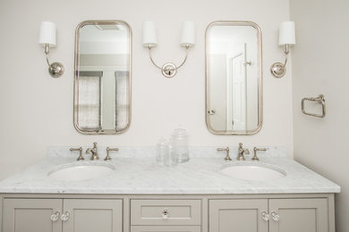 Inspiration for a transitional bathroom remodel in Boston