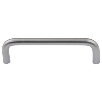 Steel Wire Cabinet Pull, 96mm, Satin Chrome