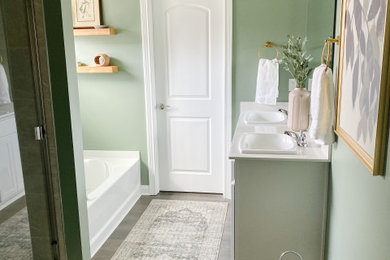 Inspiration for a coastal bathroom remodel in Indianapolis