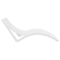 Slim Pool Chaise Sun Lounger, Set of 2, White