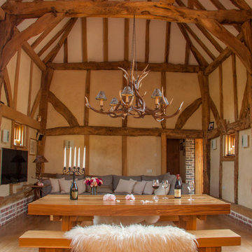 Converted Barn in Sussex: Modern Rustic Dining Room