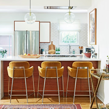 H-Shape Patterned Kitchen Tiles for a Small Space