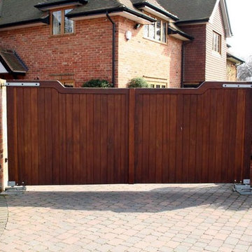 Automated Driveway Gates- Custom Wood