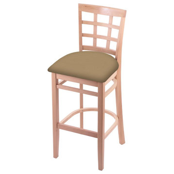 3130 25 Counter Stool with Natural Finish and Canter Sand Seat