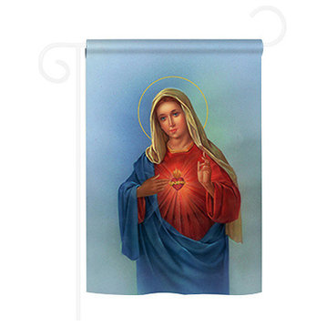 Sacred Heart Mary 2-Sided Impression Garden Flag