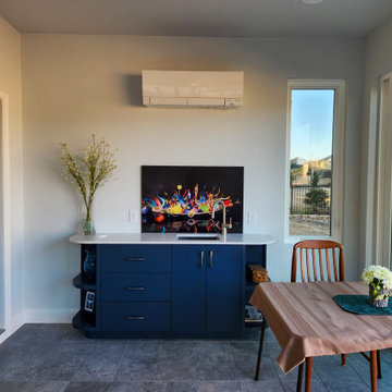 Porch Enclosure With New Concrete Patio