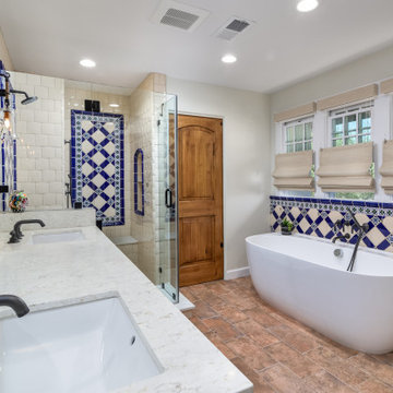 Spanish Tile Master Bathroom