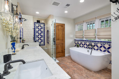 Spanish Tile Master Bathroom