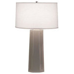 Robert Abbey - Robert Abbey 972 Mason - One Light Table Lamp - Base Dimension: 6.50  Cord Color: SilverMason One Light Table Lamp Smoky Taupe Glazed/Polished Nickel Oyster Linen Shade *UL Approved: YES *Energy Star Qualified: n/a  *ADA Certified: n/a  *Number of Lights: Lamp: 1-*Wattage:150w A bulb(s) *Bulb Included:No *Bulb Type:A *Finish Type:Smoky Taupe Glazed/Polished Nickel