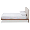 Baxton Studio Aveneil Modern Upholstered Full Platform Bed in Beige
