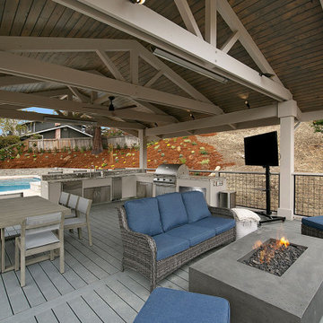Poolside Outdoor Living Space in Danville, CA