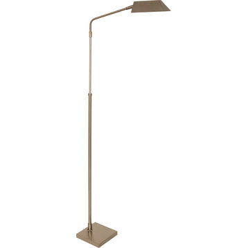 Newbury Floor Lamp, Satin Nickel