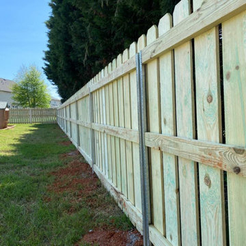 Semi-privacy wood fence
