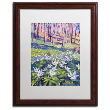 Glover 'Anemones in the Meadow' Art, Wood Frame, 16"x20", White Matte