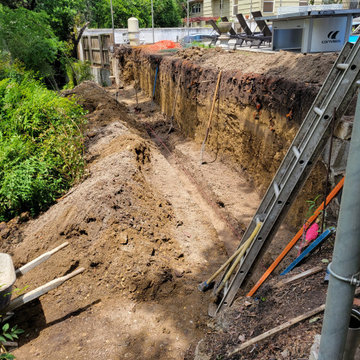 Concrete retaining  wall / erosion control Dallas