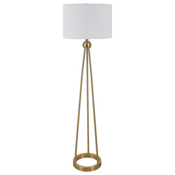 Josephine 59.5" Gold Metal Tripod Floor Lamp