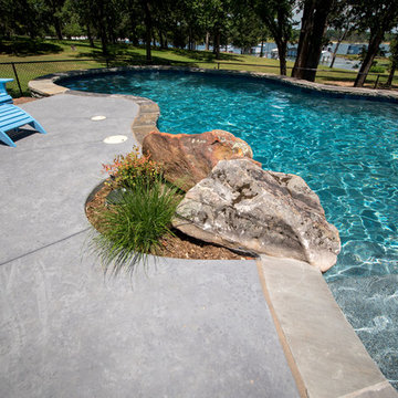 Moss Rock Boulder Coping