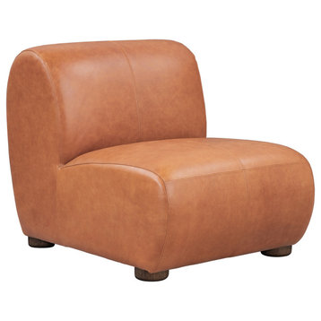 Arcadia Leather Accent Chair, Autumn Brown