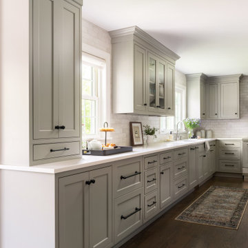 Nimbus and Grey Wood-Mode Cabinets in West Chester Kitchen Remodel