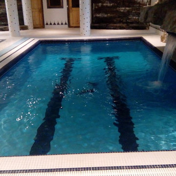 Inside spas and pool