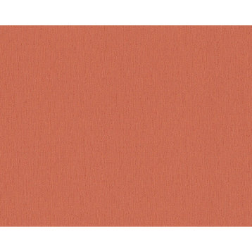 Faux Textured Wallpaper, Plain Scratched, 961324, Brown Orange, Sample