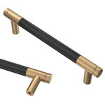 Asidrama - Asidrama 10 Pack Matte Black and Champagne Bronze Cabinet Pulls - Number of Pulls: 10