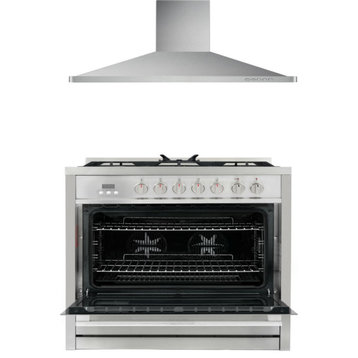 36" 3.8 Cu. Ft. Single Oven Dual With 36" Ducted Wall Mount Range Hood